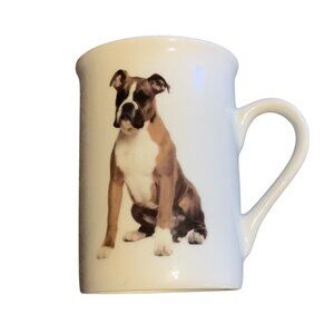 Boxer Dog Ceramic Mug Coffee Cup Paw Print Interior Dimension 9 Pets 4"